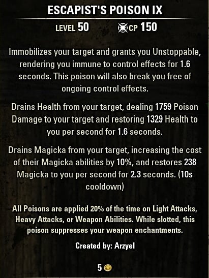 magicka warden pvp build best poisons
