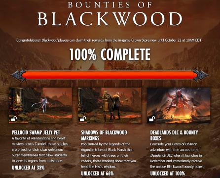 bounties of blackwood event