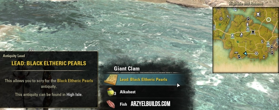 black eltheric pearls lead