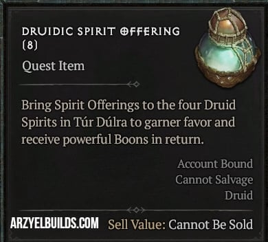 druid spirit boons