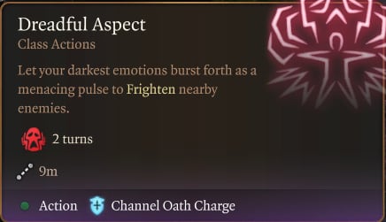 dreadful aspect