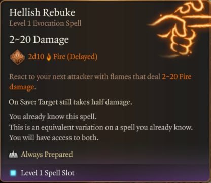 hellish rebuke