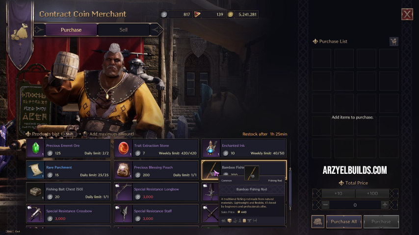 fishing rod and bait in throne and liberty