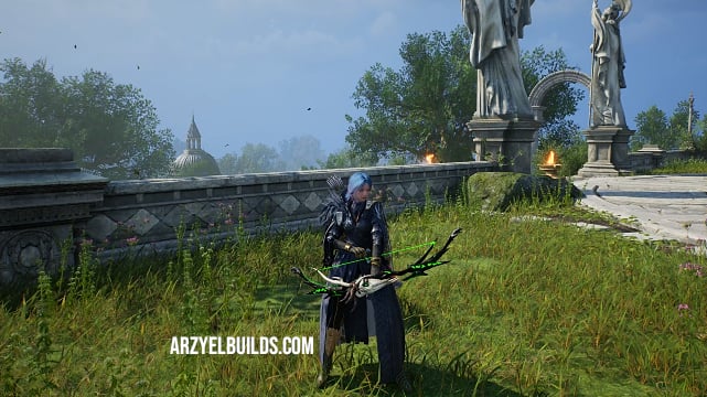 character holding a longbow in throne and liberty