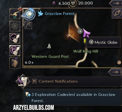 throne and liberty mystic globes on mini map