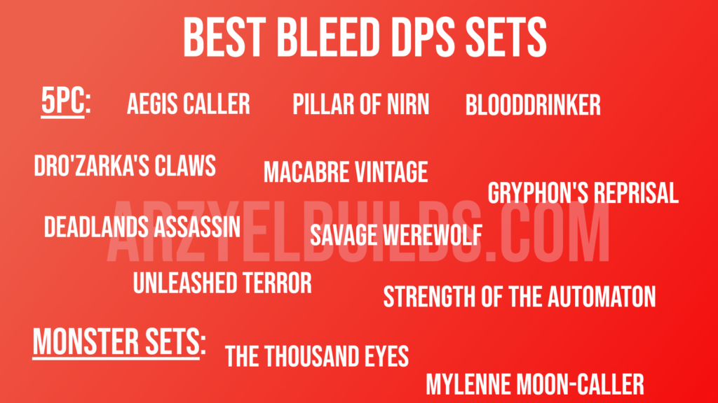 bleed dps sets eso