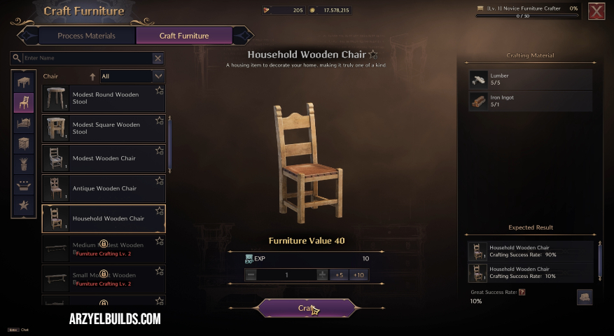 throne and liberty craft furniture