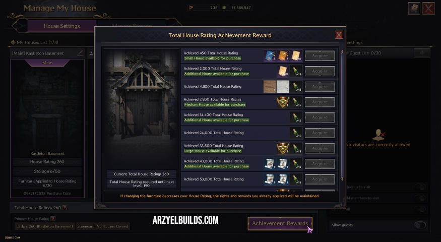 housing rating achievement throne and liberty