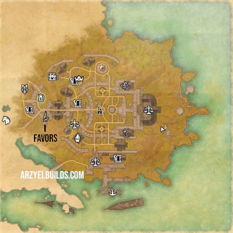 favors on map