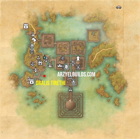 vivec city dralis tirethi location