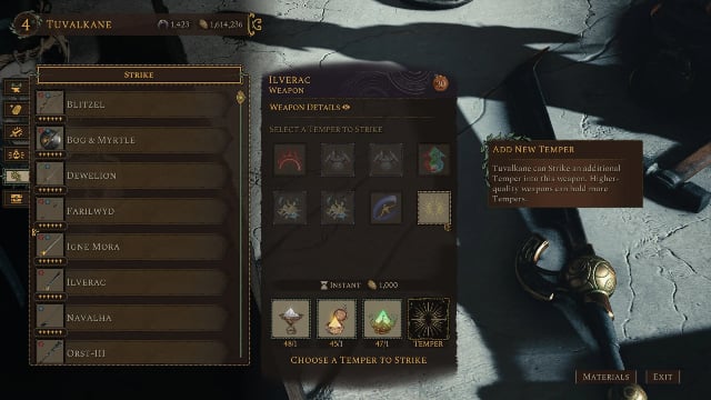 tuvalkane tempers strike soulframe